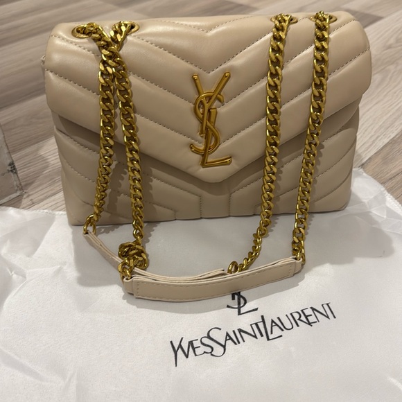 Saint Laurent Cream Quilted Bag - Picture 3 of 17